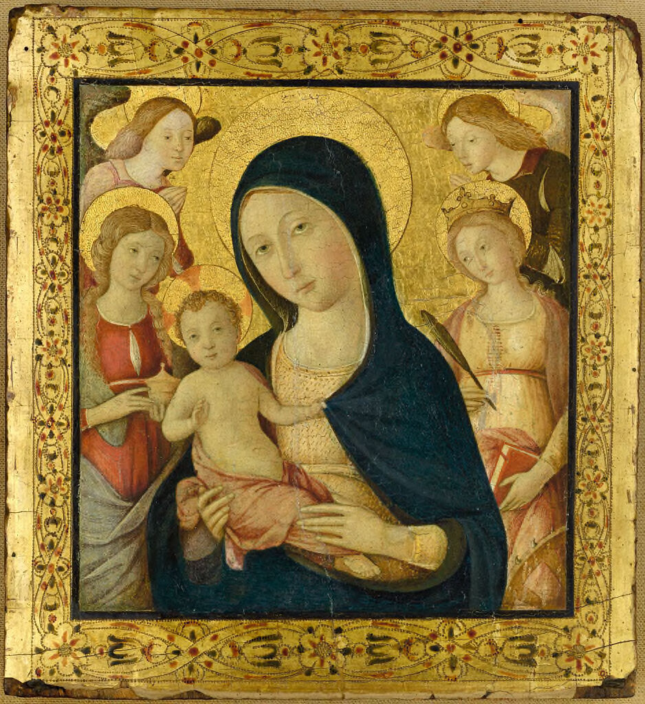 Virgin And Child With Saints Mary Magdalene And Catherine Of Alexandria And Angels