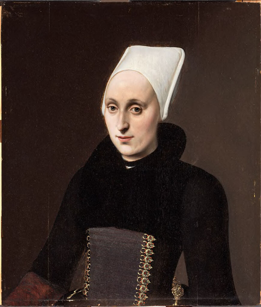 Portrait Of A Young Woman With White Cap