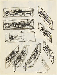 Studies Of A Catacomb; Verso: Skull And Bones, Both For 