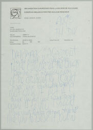 Sheet Of White Typing Paper With Mechanically Printed Cern Letterhead At Top