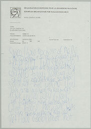 Sheet Of White Typing Paper With Mechanically Printed Cern Letterhead At Top