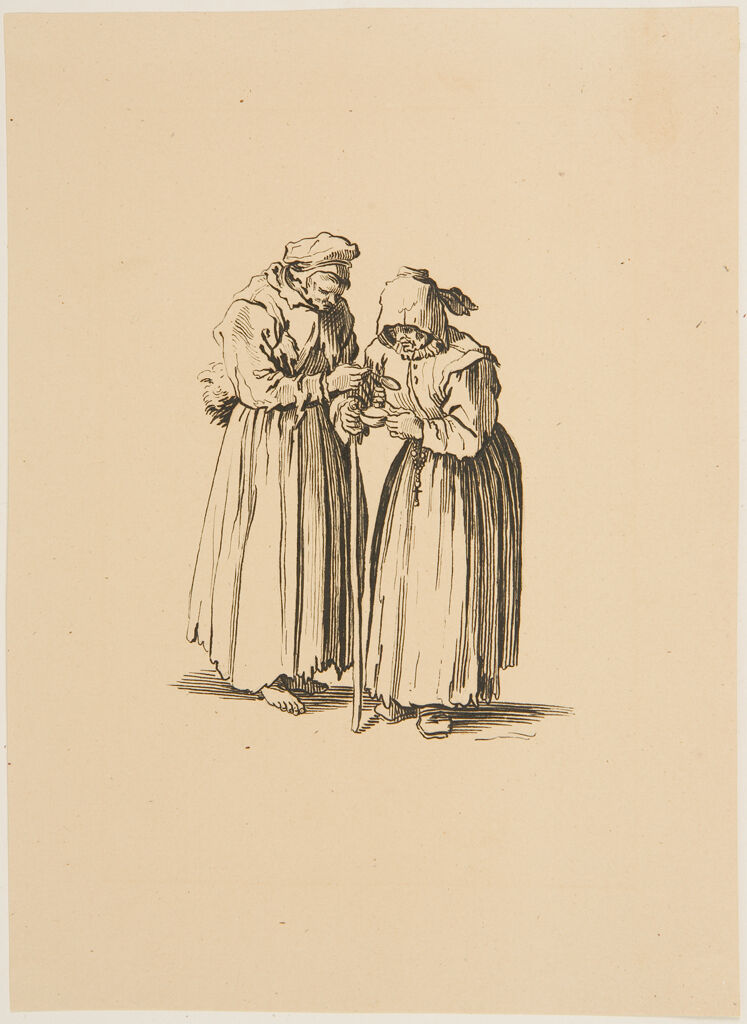 Two Beggar Women, After Callot