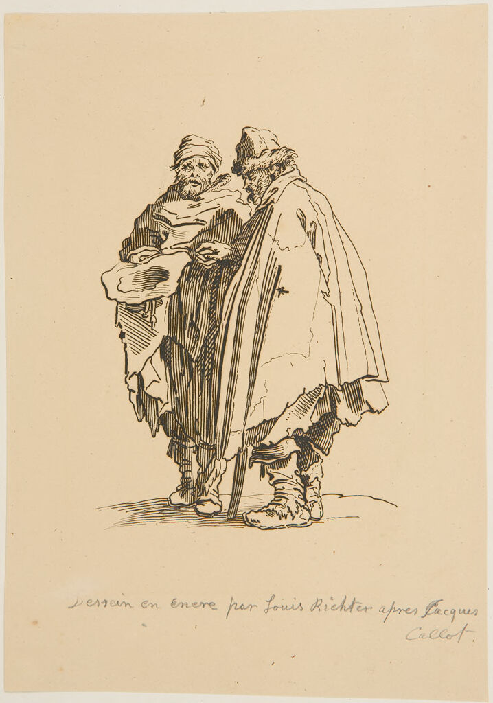 Blind Beggar And His Guide, After Callot