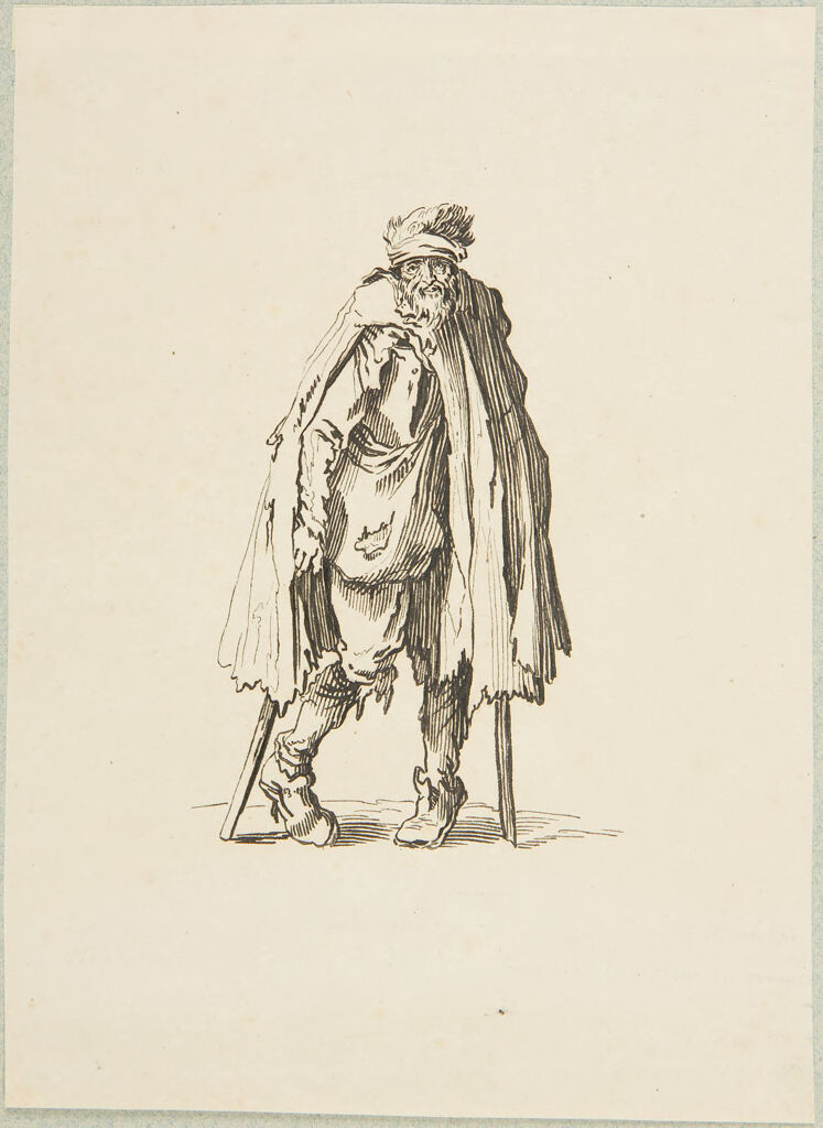 Beggar On Crutches With A Sack, After Callot