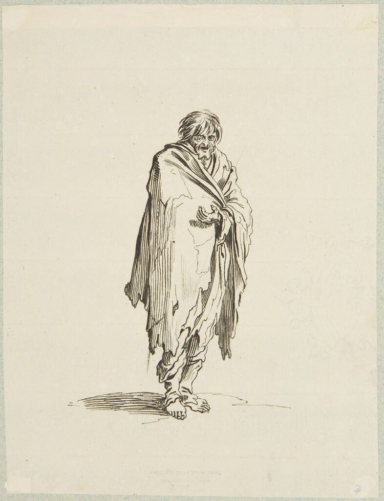 Beggar With Bare Head And Feet, After Callot