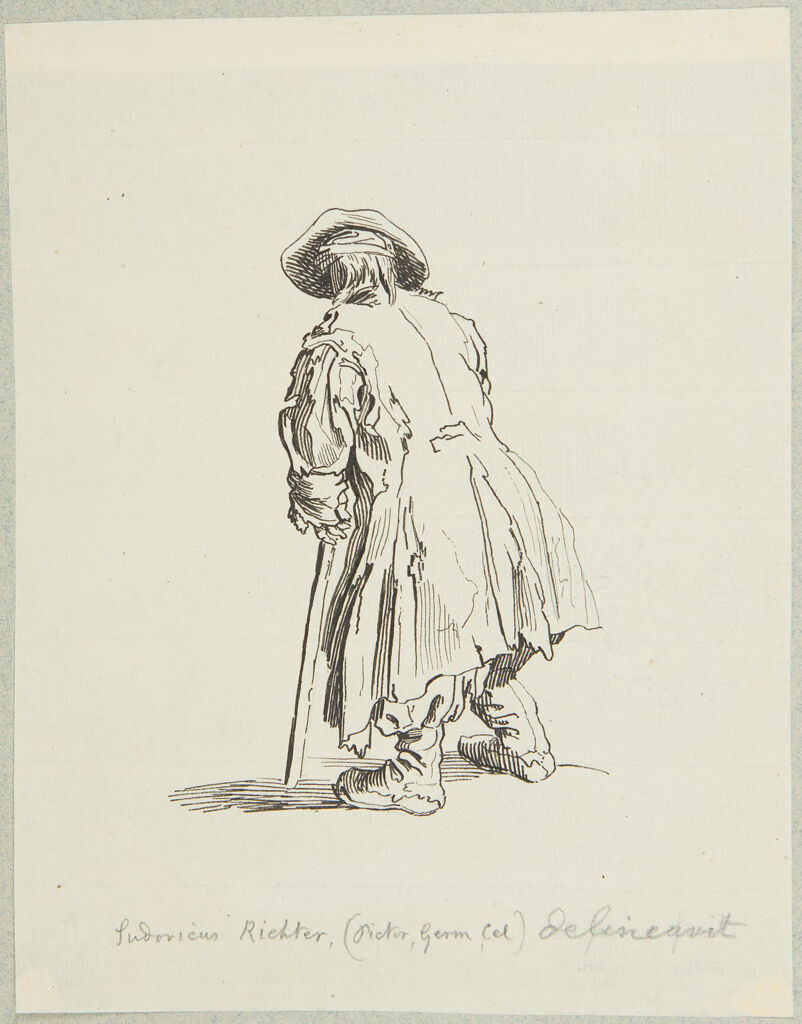 Old Beggar With One Crutch, After Callot
