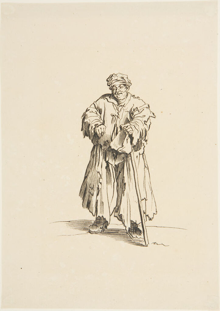Stout Beggar With Downcast Eyes, After Callot