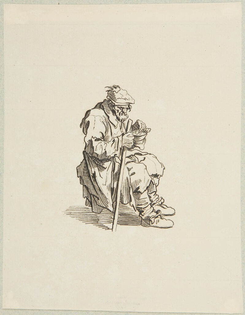 Beggar Sitting And Eating, After Callot