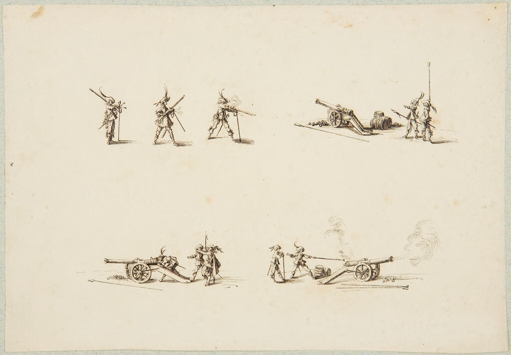 Exercises With Crossbow And Cannon, After Callot