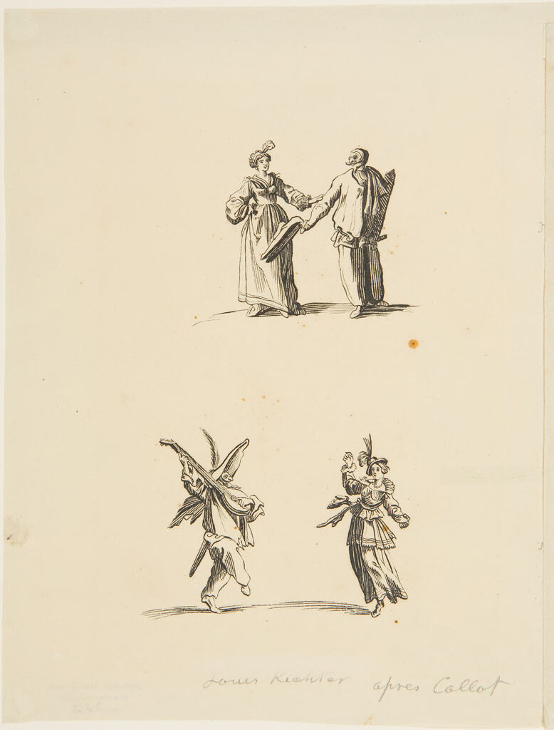 Pulliciniello And Signora Lucretia, And Riciulina And Metzetin, After Callot