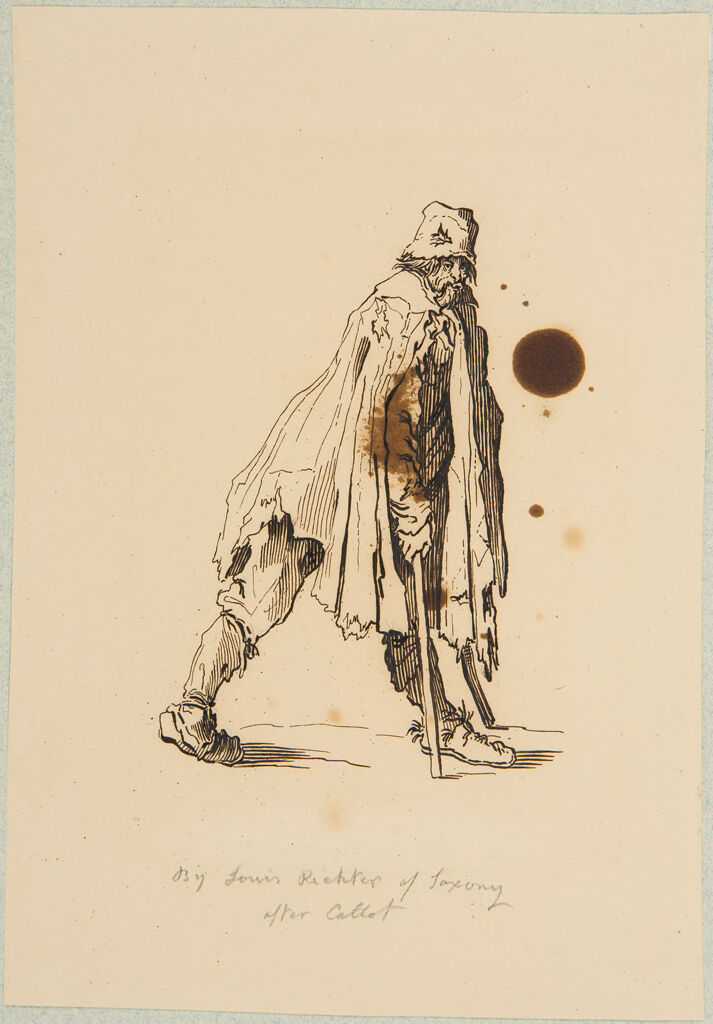 Beggar On Crutches Wearing A Cap, After Callot