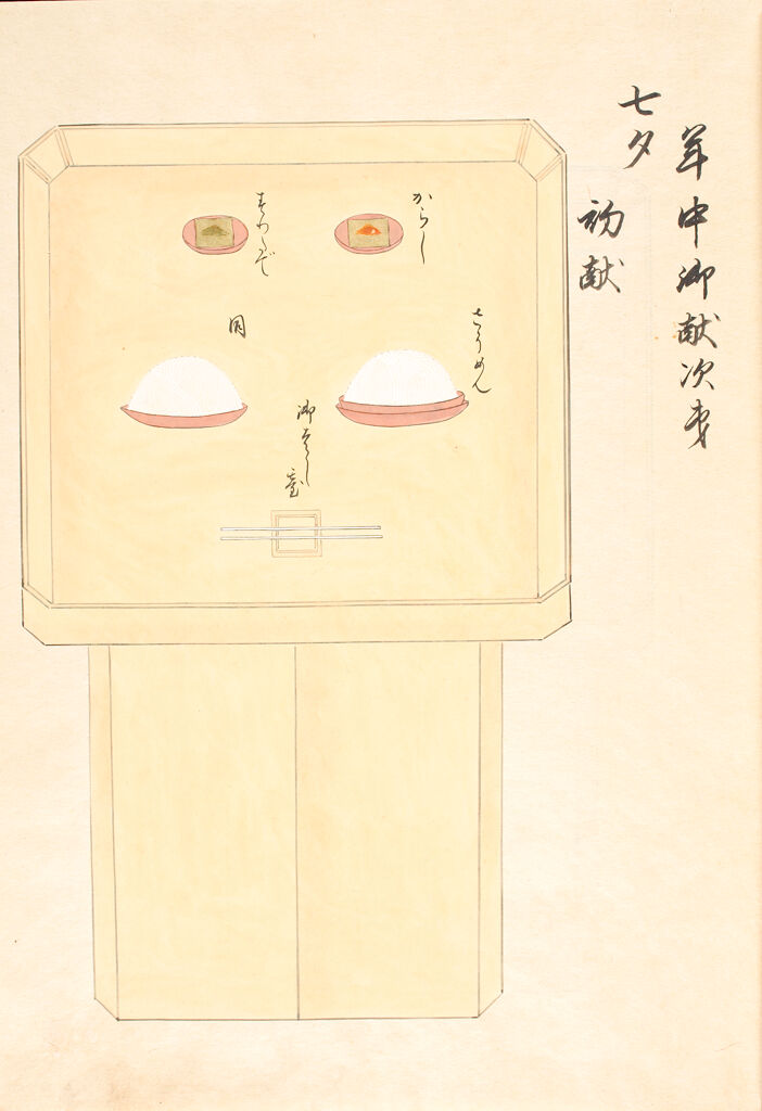 Illustrated Book On Meals For The Emperor (Kinri Gokondated Gozenbu No Zu) Vol. 2