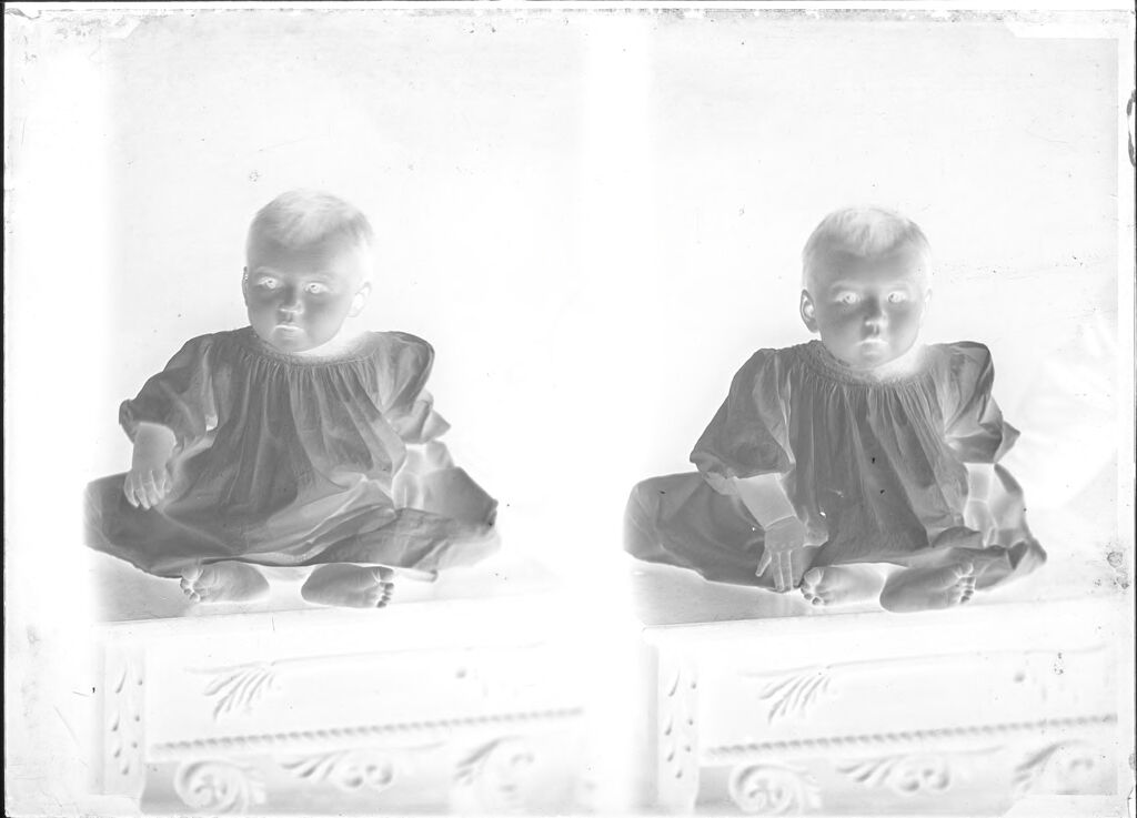 Untitled (Two Portraits Of Baby With Bare Feet)