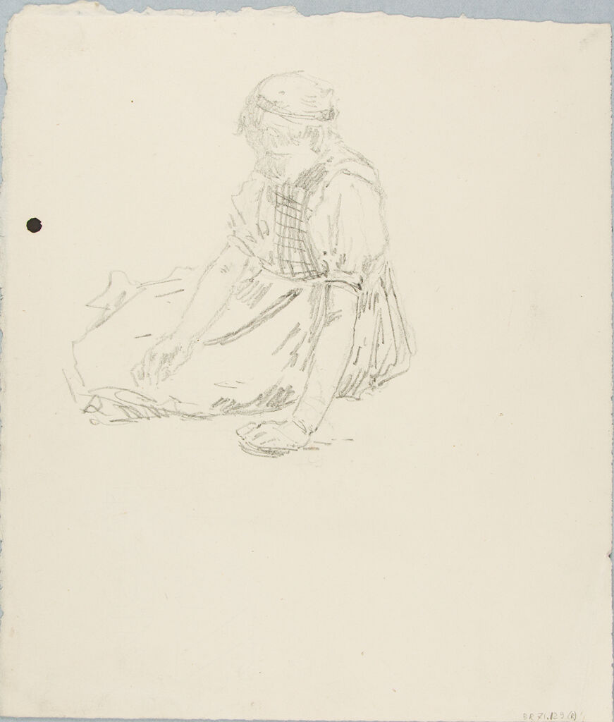 Sketch Of A Seated Woman; Verso: Sketch Of A House