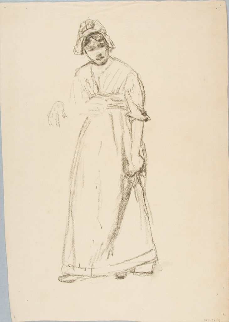 Sketch Of A Standing Woman; Verso: Sketch Of A Human Head