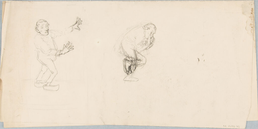 Studies Of Facial Expressions And Poses; Verso: Sketches Of A Seated Man And Standing Women