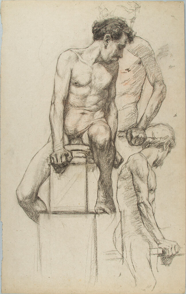 Sketches Of A Seated, Male Nude