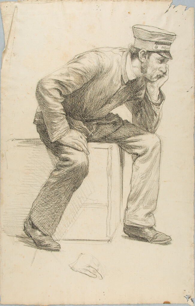 Sketch Of A Seated Man