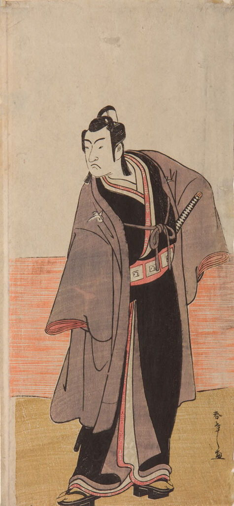 Actor ___ As ___ In The Play Hatsumombi Kuruwa Soga, Performed At The Nakamura Theater From The Second Month Of 1780