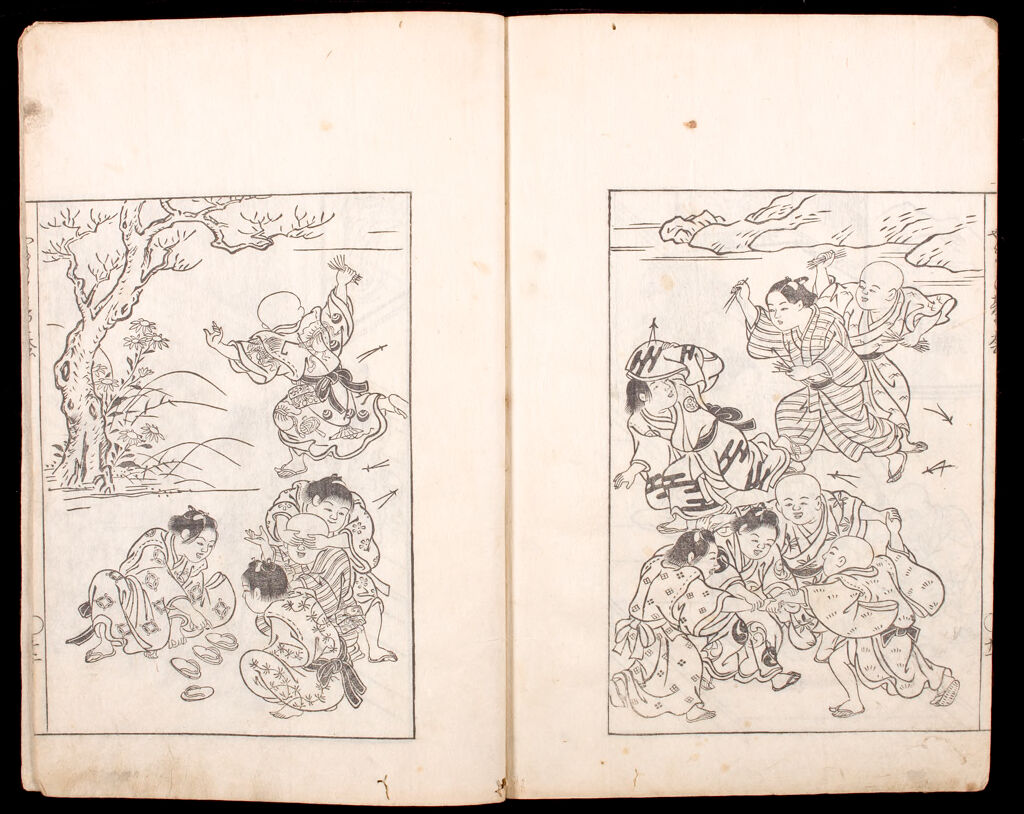 Picture Book Of Ancient Japanese Children's Songs (Ehon Yamato-Warabe), 1St Of 3 Volumes