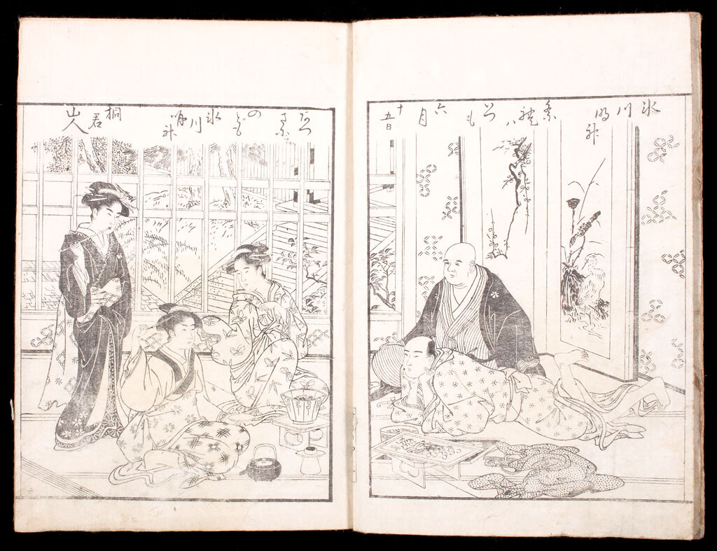 Illustrated Book: Scenes Of Suruga And Edo (Ehon Suruga-Mai), 2Nd Of 3 Volumes
