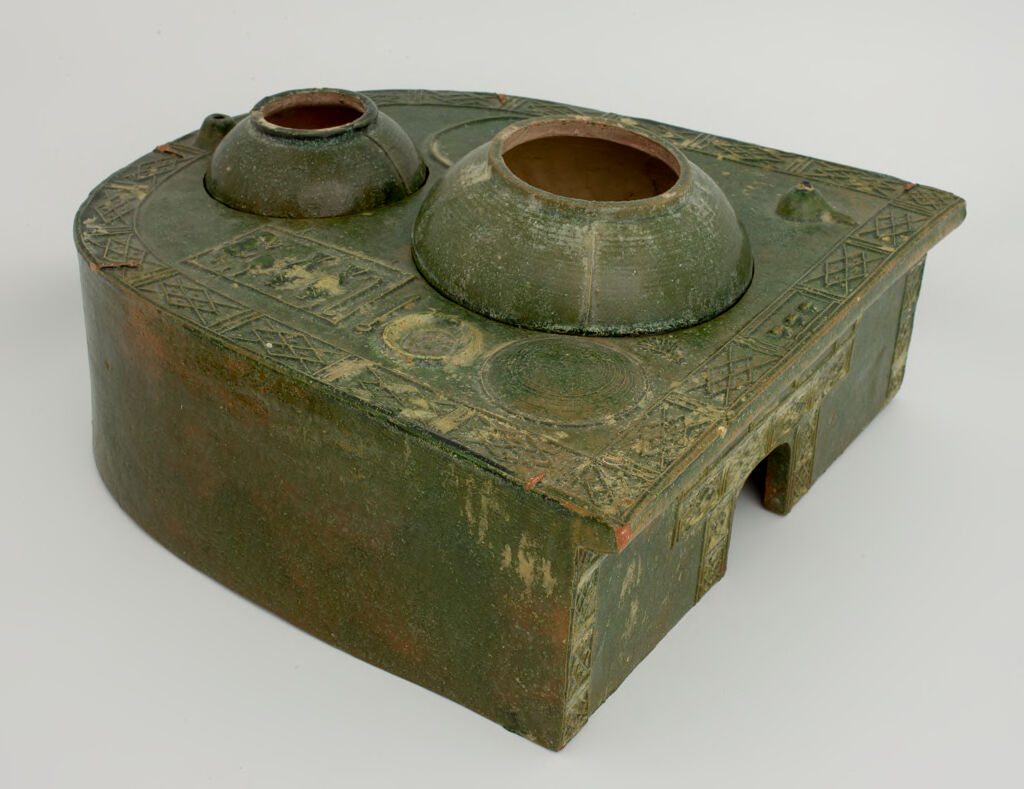 Funerary Model In The Form Of A Stove With Two Cooking Pots