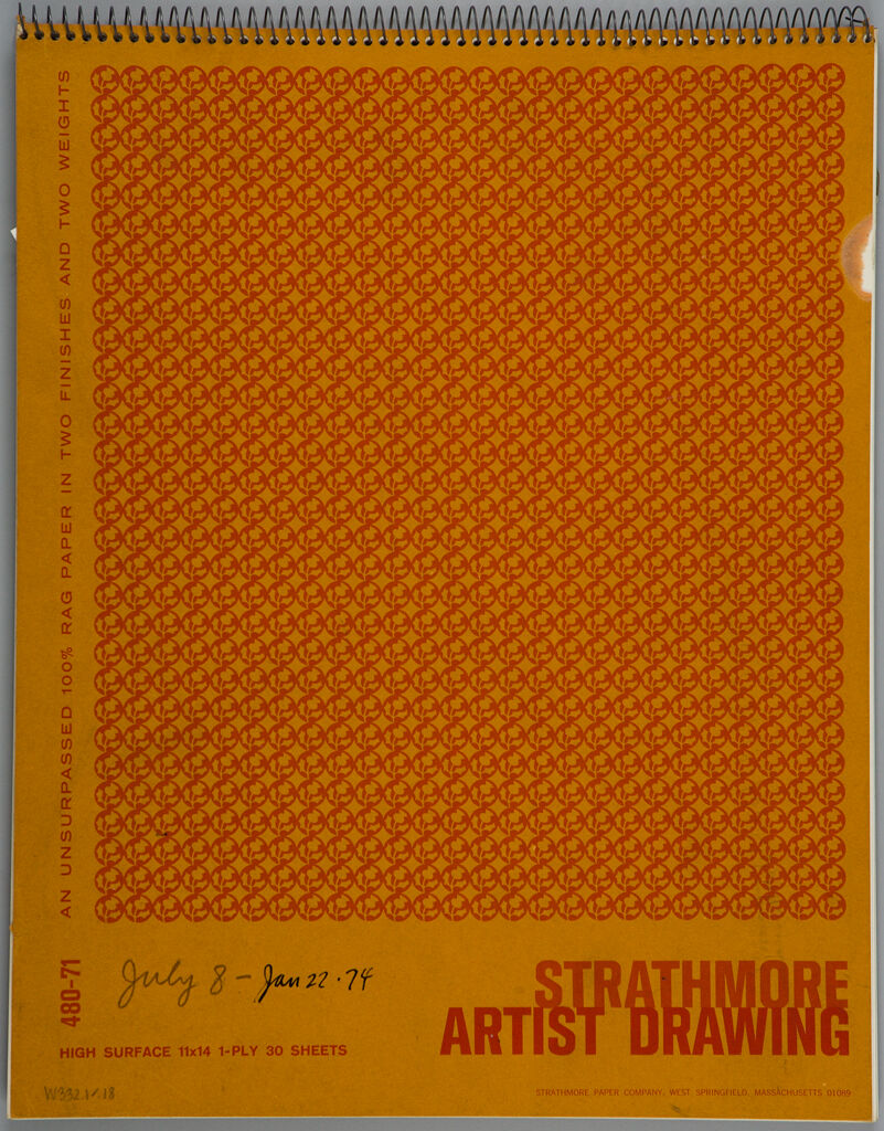 Sketchbook, (W332.1-18), Strathmore, July 8, 1973 - January 4, 1974