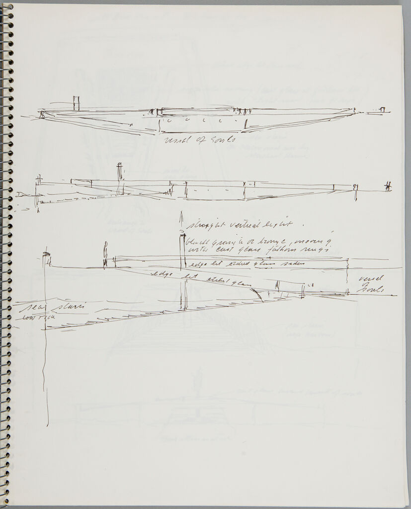 Three Sketches For Merchant Marines Memorial Project; Verso: Blank