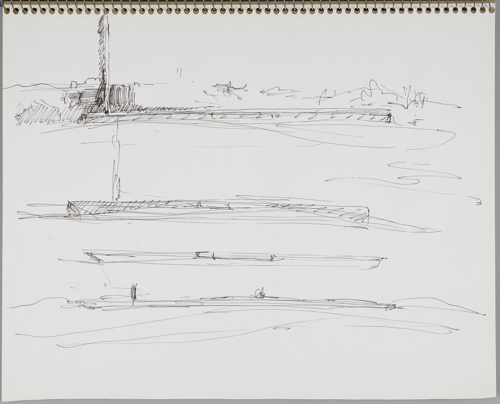 Sketches For Merchant Marines Memorial Project; Verso: Blank
