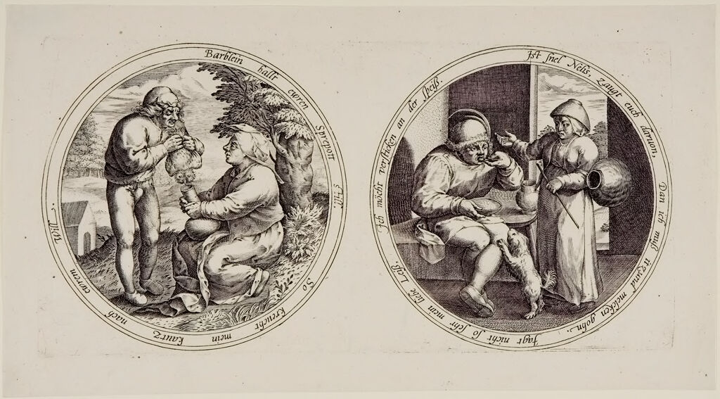Little Barbara Holds Her Jug Steady (Couple With Jug And Owl)