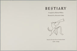 Bestiary, Compiled By Richard Wilber