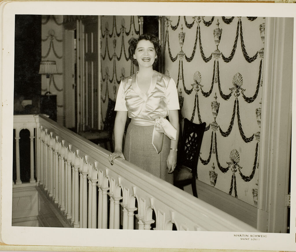 Untitled (Bride Standing At Banister)