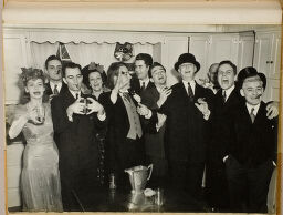 Untitled (Wedding Guests At Reception With Drinks And Cigars)