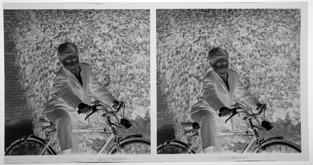 Untitled (Medium Format Images Of Boy Posed On Bicycle Outdoors)
