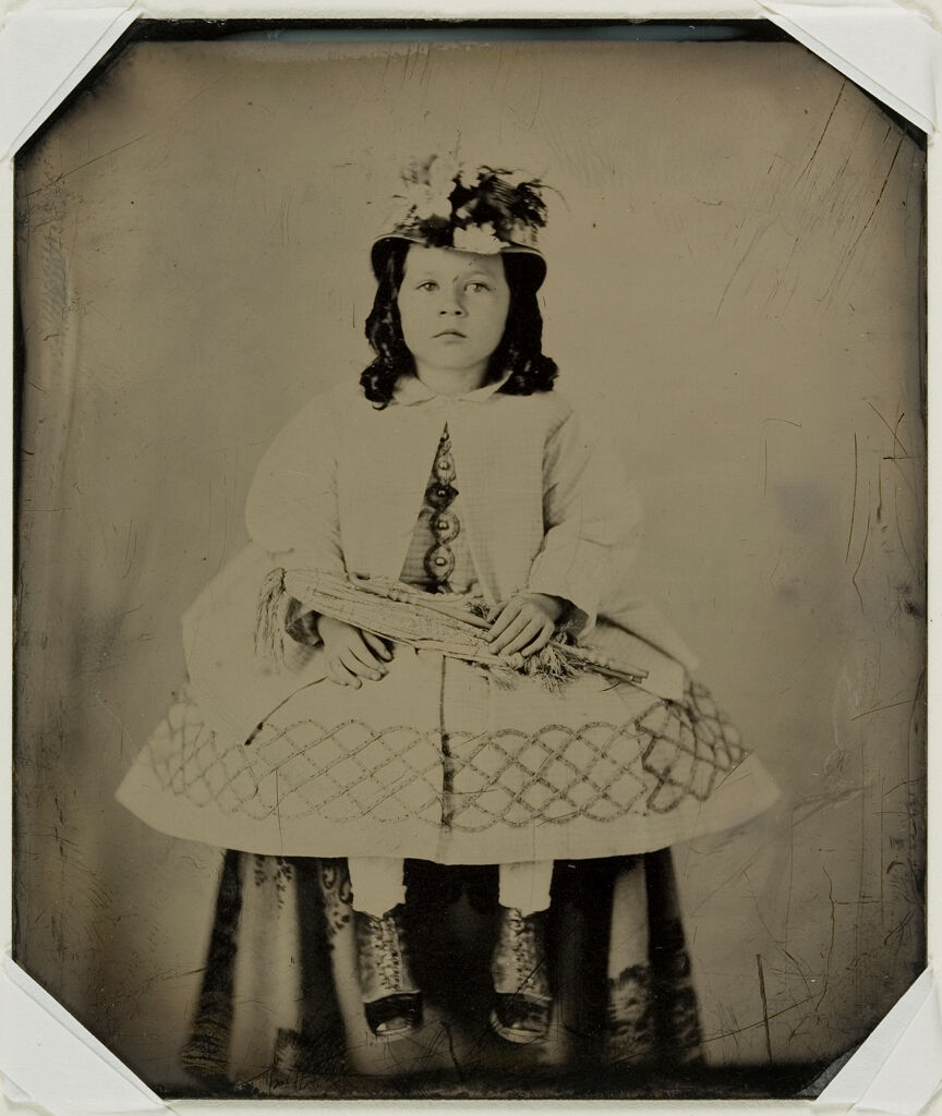 Untitled (Girl Holding A Parasol, Seated, Full View)