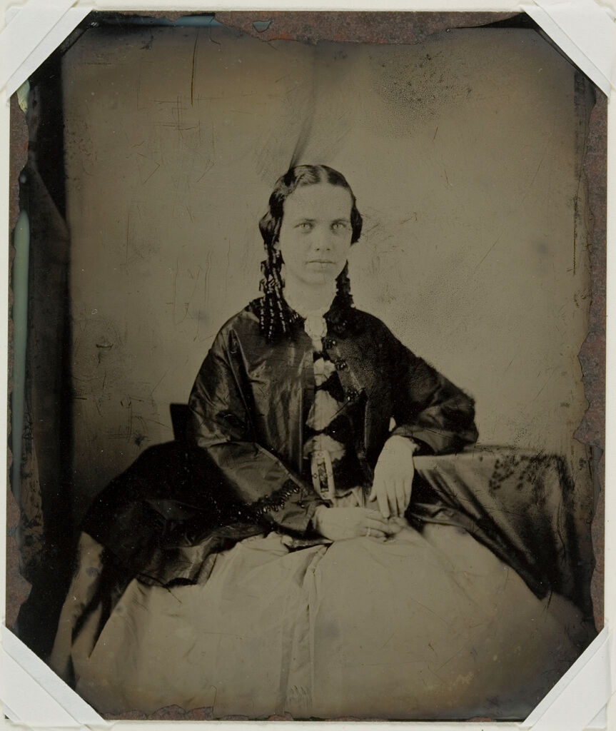 Untitled (Young Woman Wearing A Dark Jacket, Seated, Three-Quarter View)