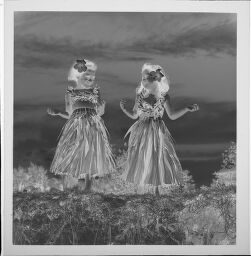 Untitled (Two Young Girls In Hawaiian Costumes)