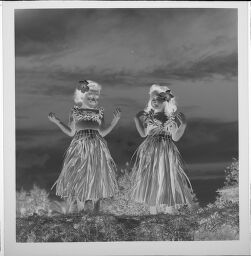 Untitled (Two Young Girls In Hawaiian Costumes)