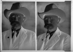 Untitled (Two Portraits Of Older Man In Suit And Cowboy Hat)