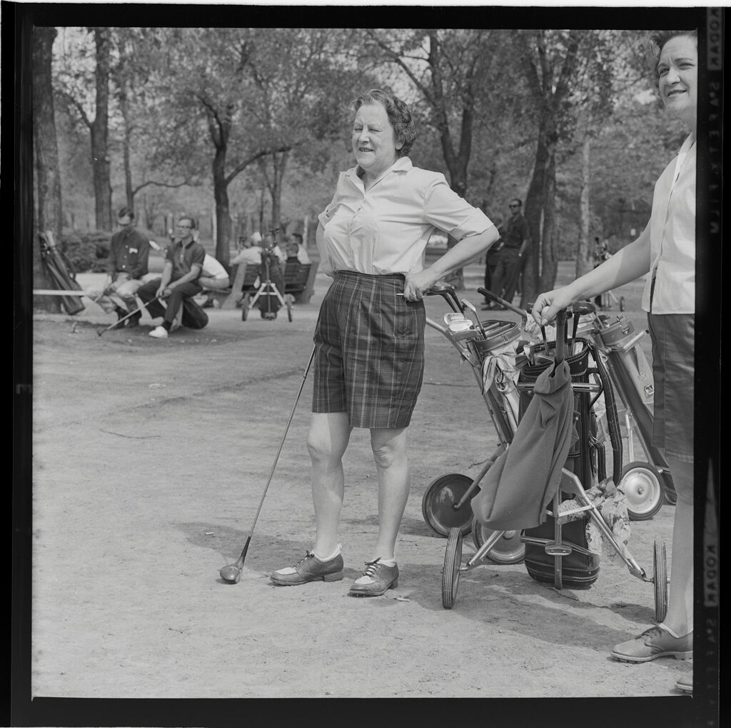 Untitled (Golfers With Their Clubs)