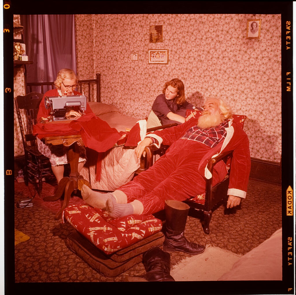 Untitled (Two Women With Man Dressed As Santa Claus)