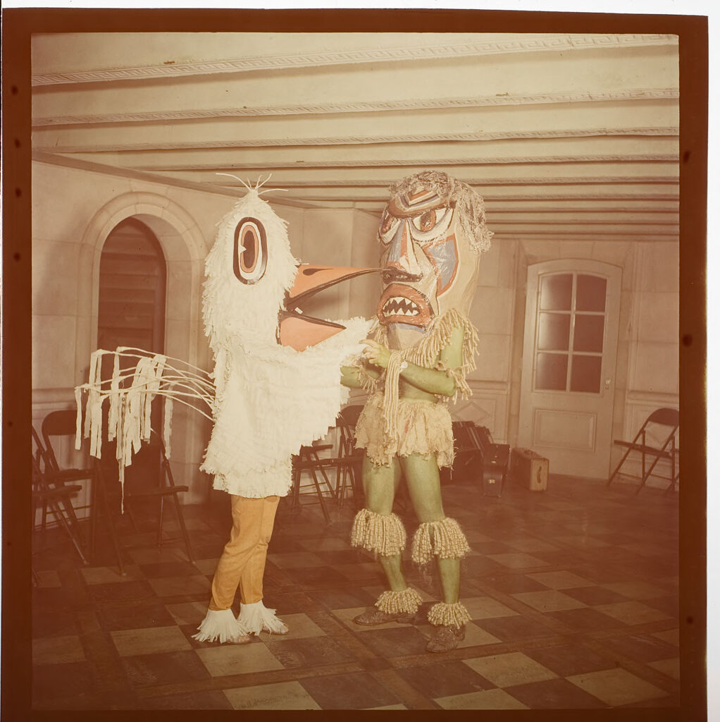 Untitled (People In Costume At Beaux Arts Ball, Chicken And Tiki-God)