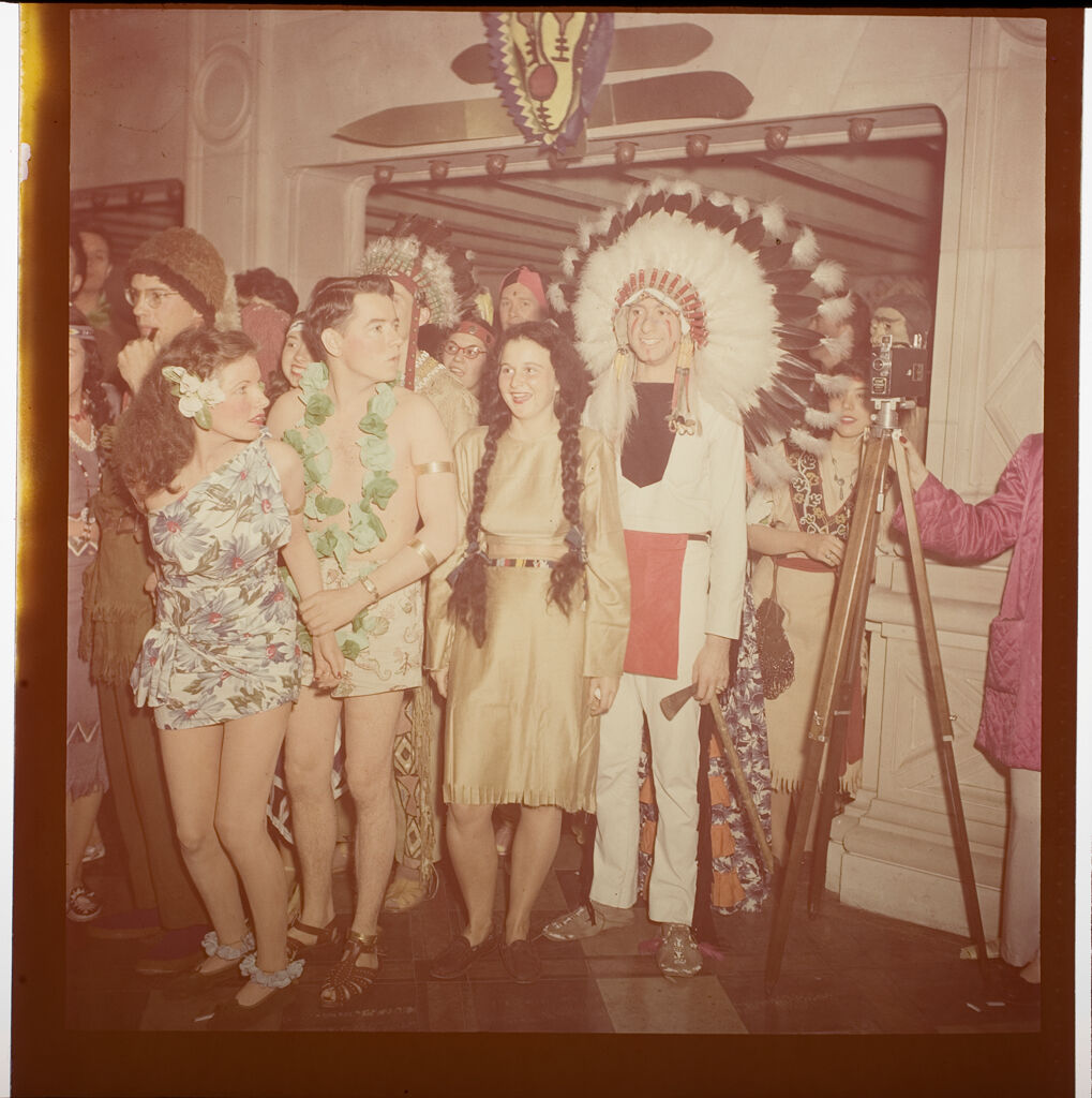 Untitled (People In Costume At Beaux Arts Ball, Native American And Hawaiian Costumes)