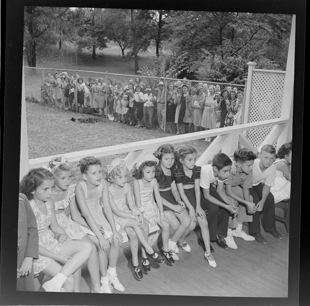 Untitled (Children In Costumes Auditioning For Theater, Sitting In Long Line )