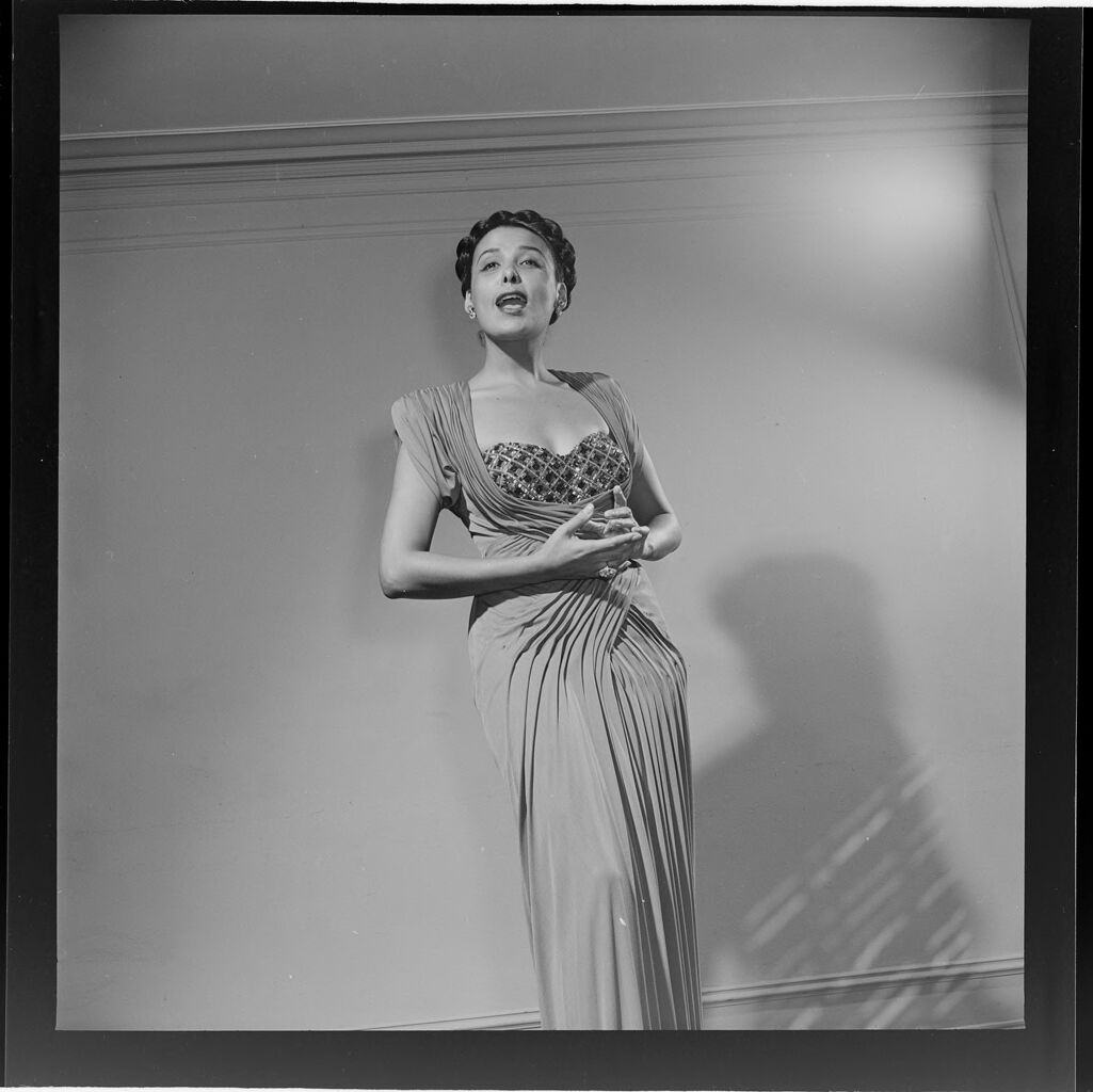 Untitled (Lena Horne Singing, Wearing Evening Gown)