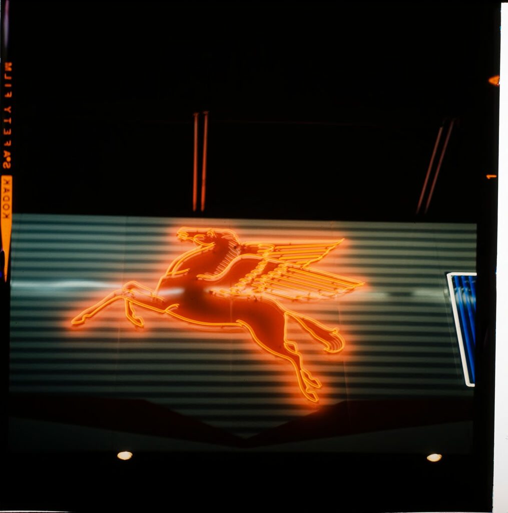Untitled (Neon Lights At Night; Pegasus)