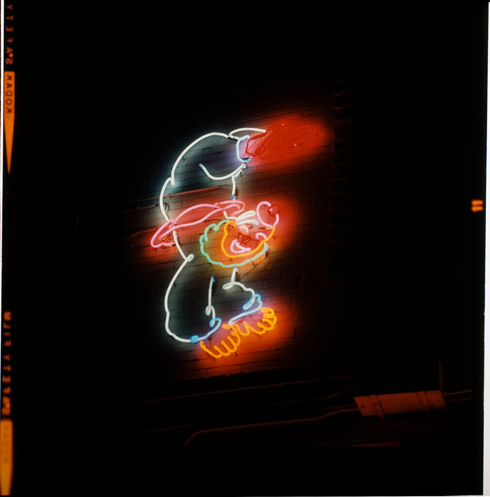 Untitled (Neon Lights At Night; A Clown)