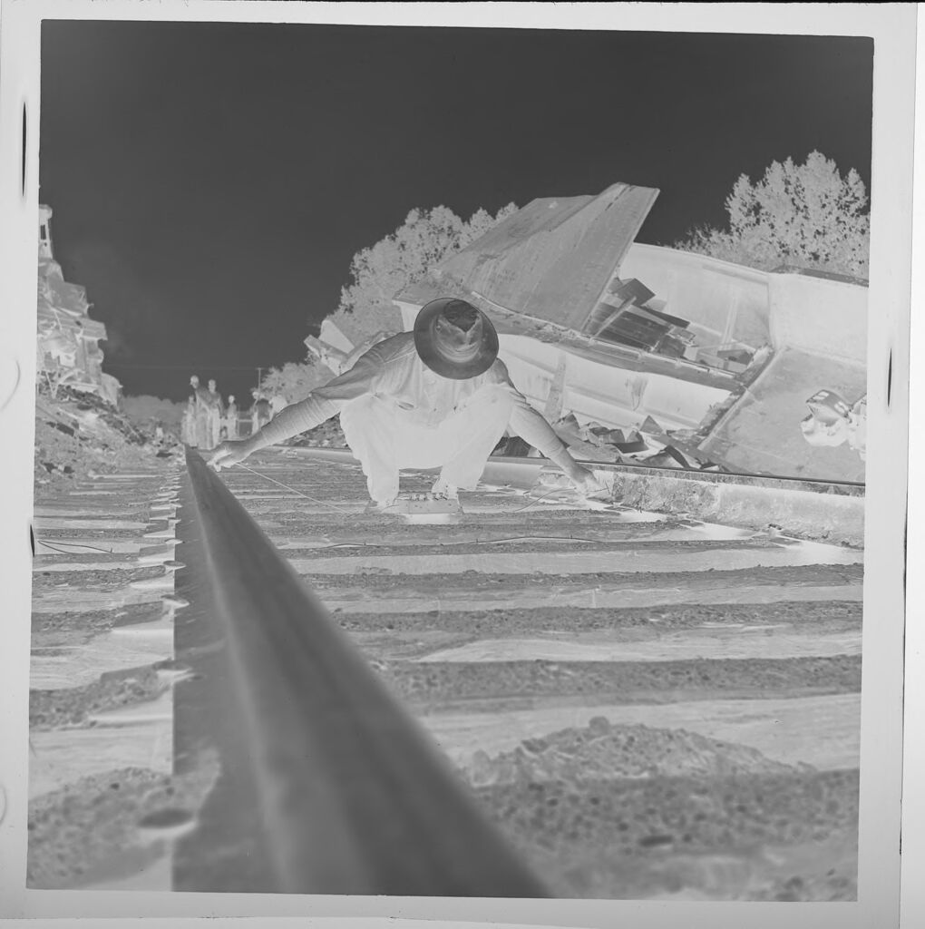 Untitled (Train Wreck, Man On Track)