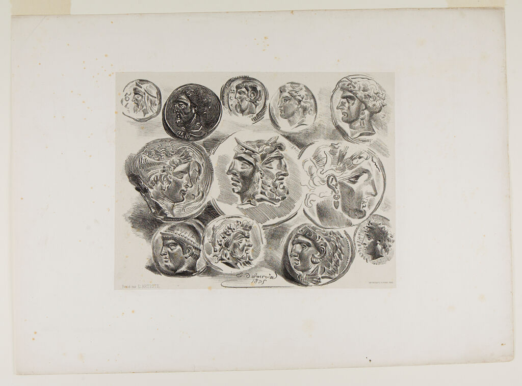 Sheet Of Twelve Antique Medals