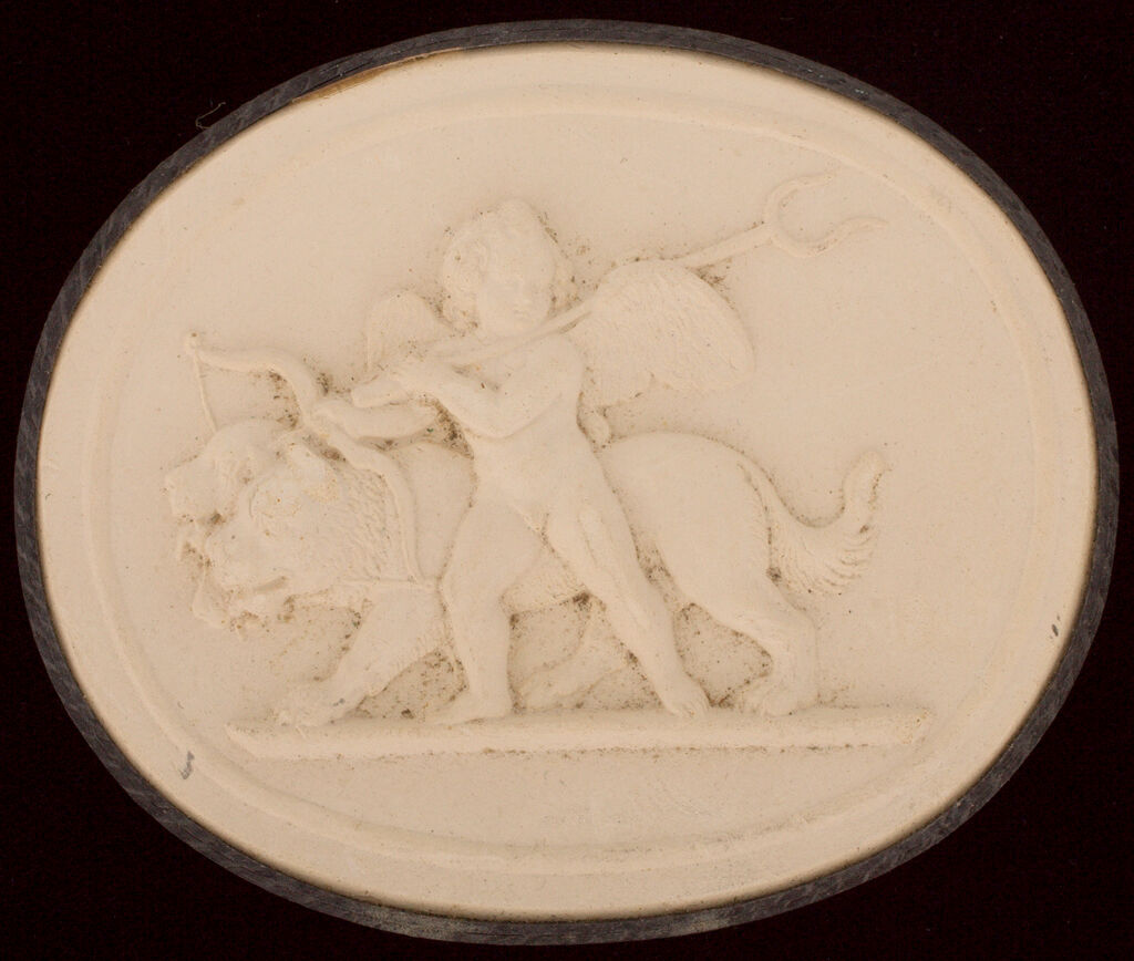 Cupid Leading Cerberus, Symbolizing Fire, After Thorwaldsen